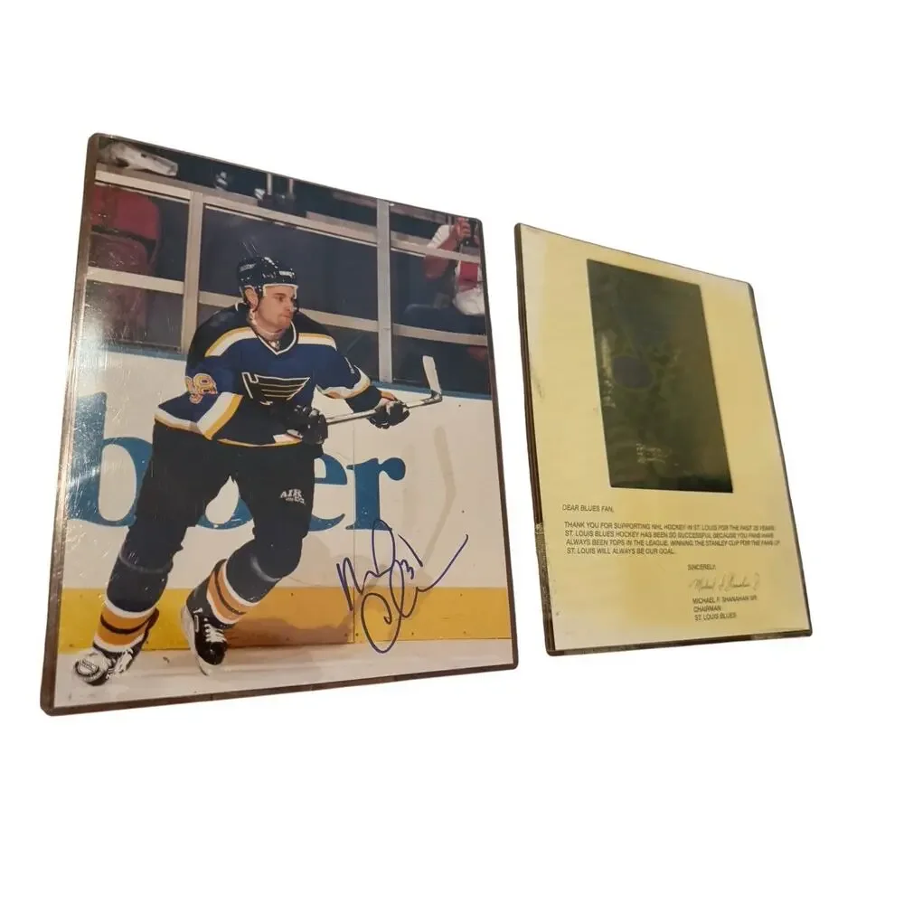 Pavol Demitra Signed STL St Louis Blues 8x10 Photo‎ w 25 Years Certificate NHL